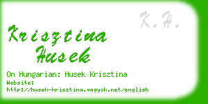 krisztina husek business card